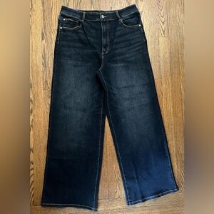 Well Worn Indigo Wide-Leg Jeans